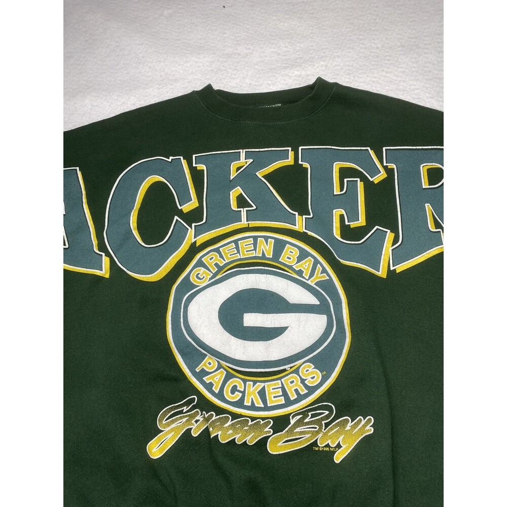 Vintage 1995 Green Bay Packers Sweatshirt Mens Large Cliff Engle Made in USA Y2K - Picture 4 of 8